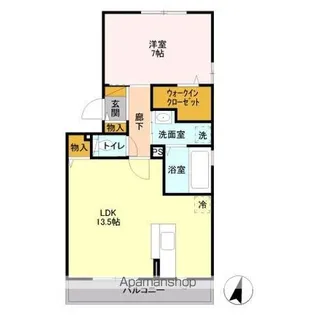 クレスティーユ【2階】の間取り