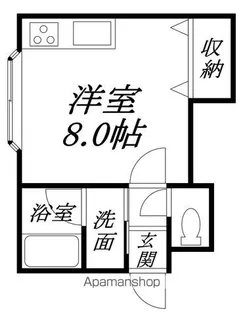 1Rの間取り画像