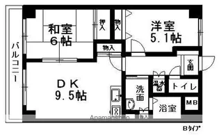 エクセリア駅南【2階】の間取り