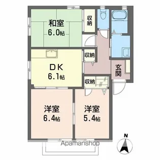 コンフォート A棟【2階】の間取り