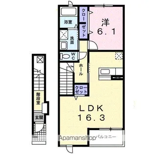 ノーヴァトワーレ F【2階】の間取り