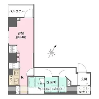 WHARF文京茗荷谷【2階】の間取り