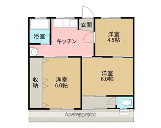 グリーンハイツ美浜【102号室】の間取り