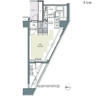 東京都中野区東中野5丁目【マンション】の間取り