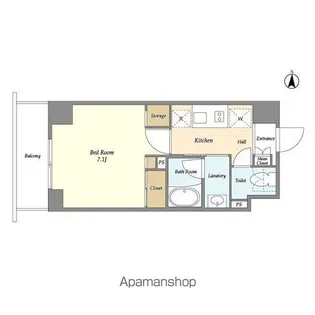 バウスフラッツ住吉【2階】の間取り