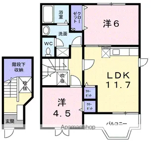 ニュークレストールソフィアB【2階】の間取り