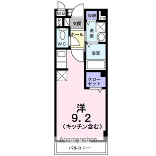 リオンB【203号室】の間取り