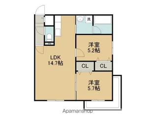 センチュリー信濃【103号室】の間取り