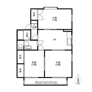 ライブタウン風間 C【106号室】の間取り