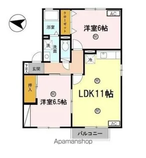 コーポはおりや A棟【2階】の間取り