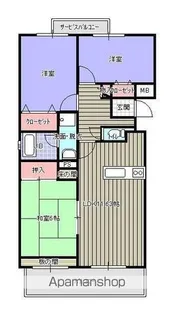ツインピア A【203号室】の間取り