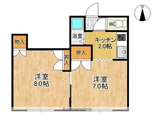 コーポカネマツ【304号室】の間取り