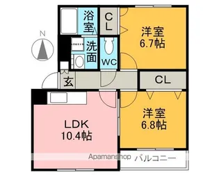 コアロードⅡ【1階】の間取り