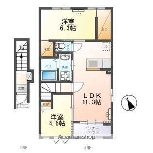 ベル ヴィル【2階】の間取り