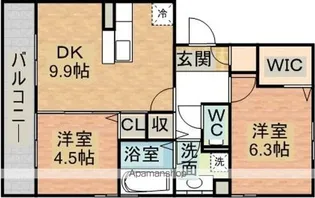 ICHI宮の下【3階】の間取り