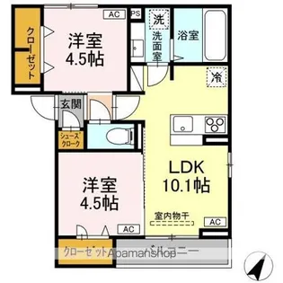 D−ROOM平山5丁目【2階】の間取り