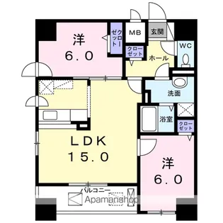 リーベン 219【6階】の間取り