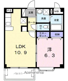 ベル・ソレイユA【2階】の間取り