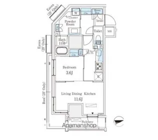 浅草田原町レジデンス【5階】の間取り