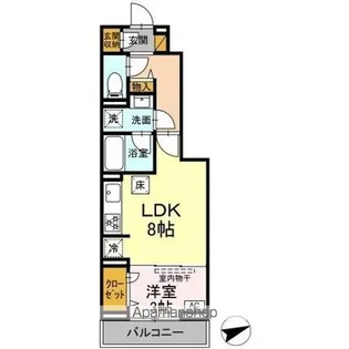 EAST COTE【1階】の間取り