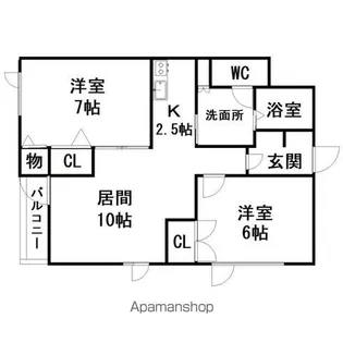 ノースピアⅡ【1階】の間取り