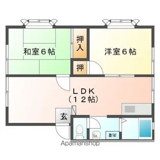 ルーミー湖北6号館【101号室】の間取り