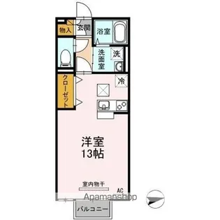 パラディー森塚【1階】の間取り