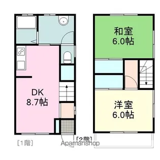 ウィッシュ新岩国【101号室】の間取り