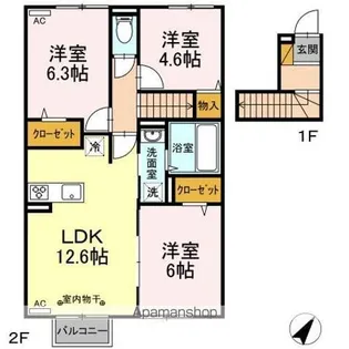 ペニーレイン【2階】の間取り