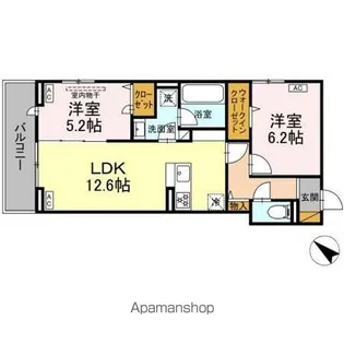 レジデンスヒルトップX XI XI【2階】の間取り