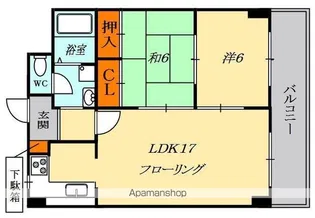 第2クラウンマンション【7階】の間取り