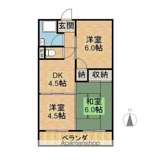 メゾンド絵志野【205号室】の間取り