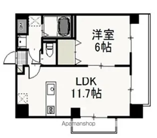 エルベ瓦町【6階】の間取り