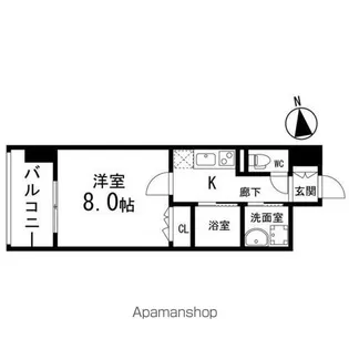 ディークレスト太子堂駅前 WEST【606号室】の間取り