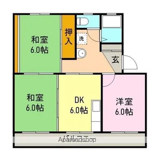 リバーヒルⅠ【2階】の間取り