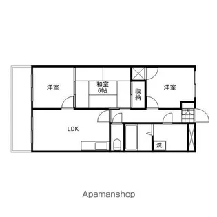 アルファ東古松Ⅱ【306号室】の間取り