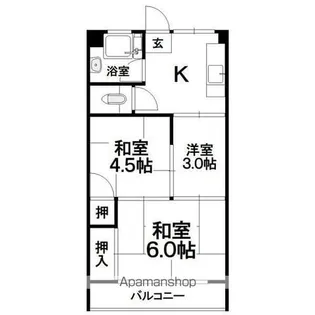カヤノビル【6階】の間取り