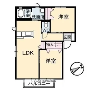 アメニックス福山12番館【2階】の間取り