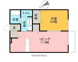 エルメゾンネクスト石坂【1階】の間取り