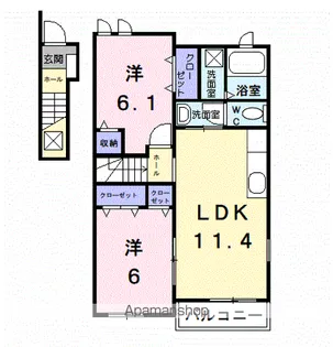 FAIRY・SMILE A【2階】の間取り