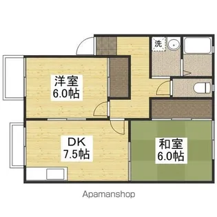 コスモハイツ清水【2階】の間取り
