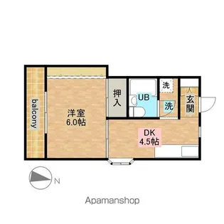 メゾンドソレイユ【201号室】の間取り