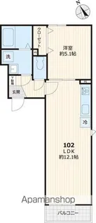 ヴェルドミールⅢ【102号室号室】の間取り