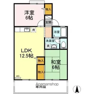 2LDKの間取り画像