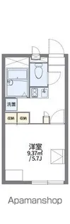 レオパレスエコテラスいこいの里【2階】の間取り