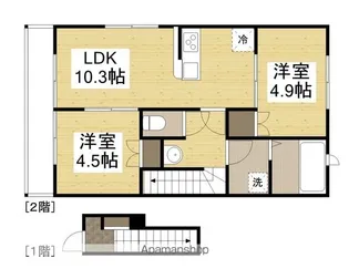 THE CITY山吹Ⅰ【204号室】の間取り