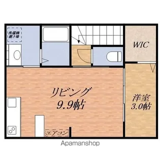 カルフールⅨ A棟【201号室】の間取り
