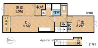 エスペランサ【201号室】の間取り