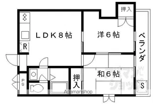 ロイヤルハイツ西沢【2階】の間取り