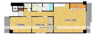 グランディⅡ中百舌鳥【4階】の間取り